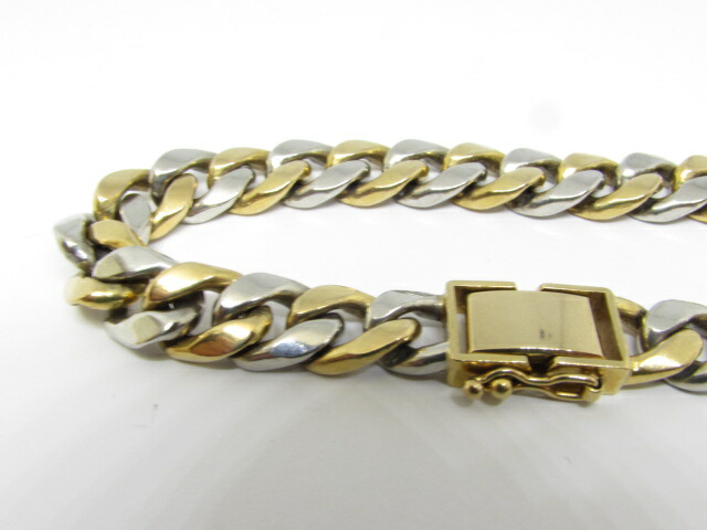 楽天市場】K18/PT850 コンビ デザインブレスレット【中古】 : ブレーク