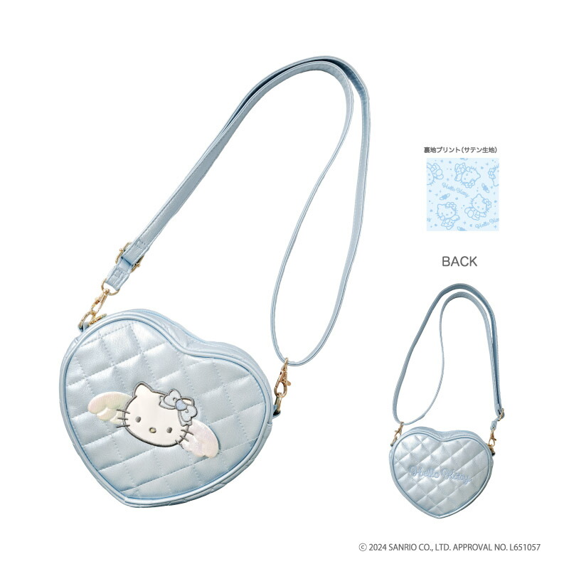 楽天市場】ハローキティ エンジェルキルティングハートポシェット
