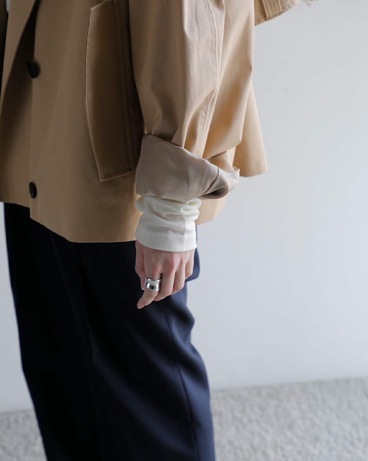 楽天市場】CREDONA クレドナ 60/2 コットン ギャバジン ショート