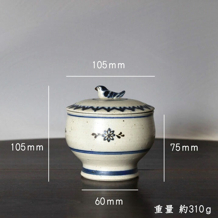 楽天市場】光萌窯 中西申幸 鳥遊戯画蓋物 大 【13】│チュン 鳥 ふた