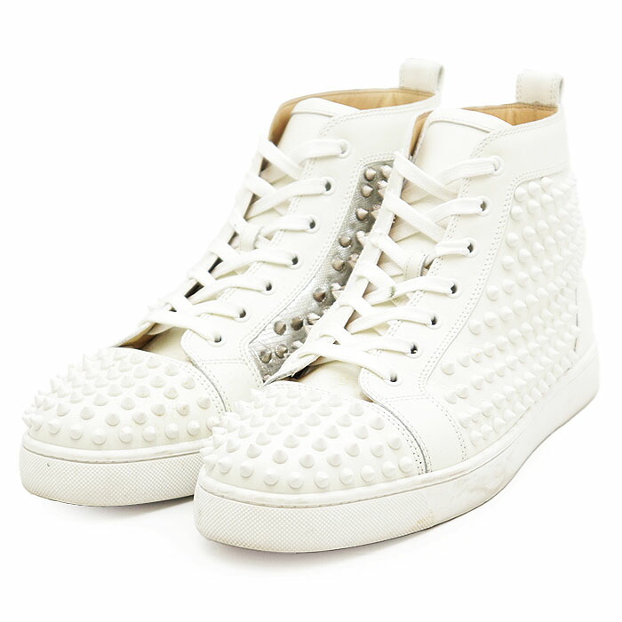 楽天市場】ハイカットスニーカー 白（ブランドクリスチャンルブタン