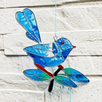 楽天市場】10001524 サンキャッチャー 鳥 ブルーバード 青い鳥 枝乗り