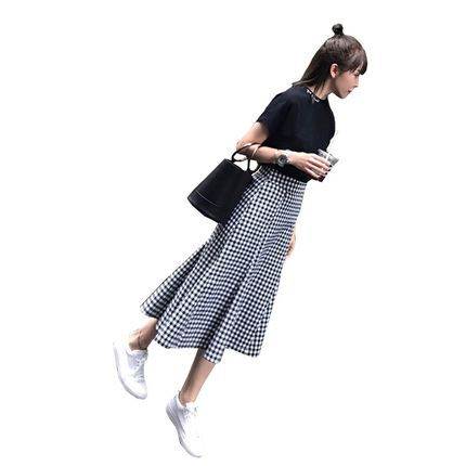 楽天市場】Tシャツ ギンガムチェック レディース スカート