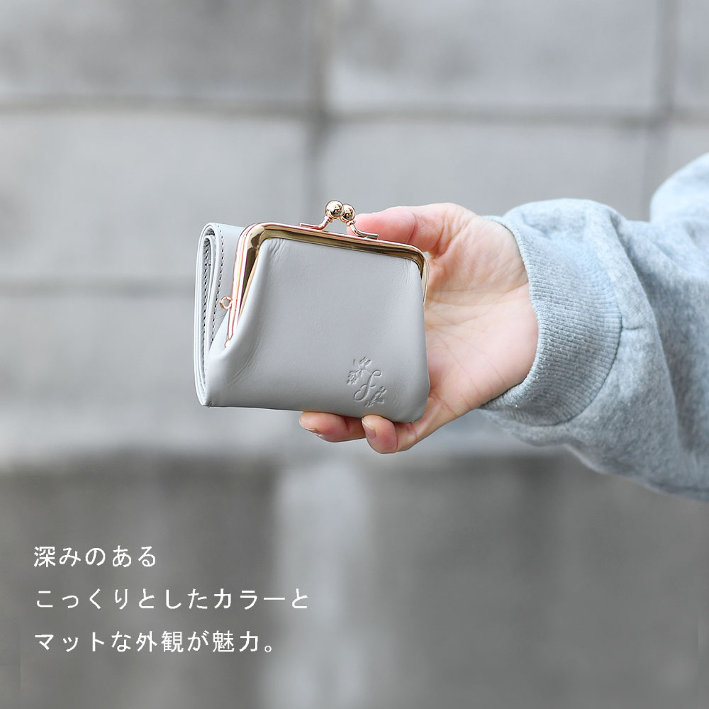 楽天市場】三つ折り財布 ミニ財布 がま口 レザー レディース がま口