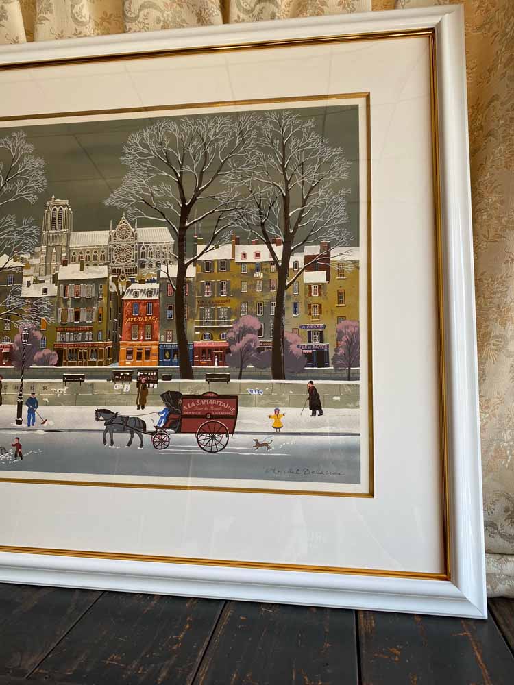 楽天市場】版画 ミッシェル・ドラクロワ La Neige SurLaSeine