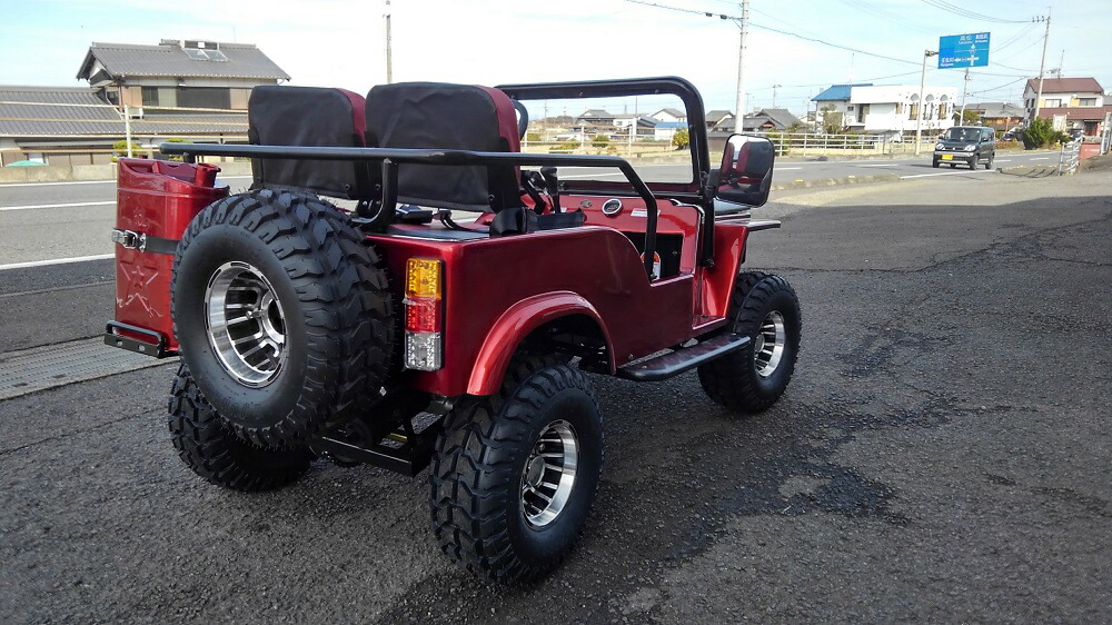 楽天市場】四輪バギー NEW ミニジープ サス付 アルミホイール レッド