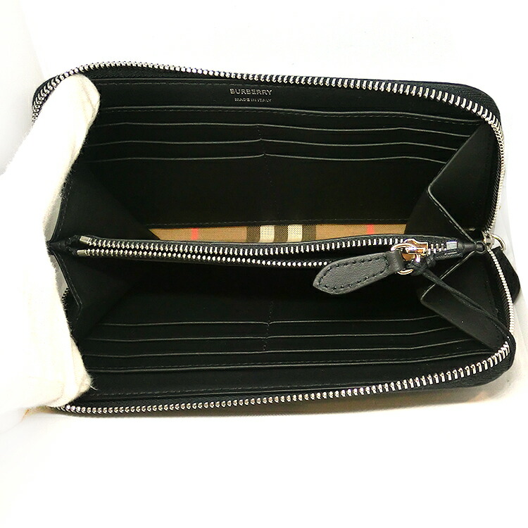 美品✨バーバリー BURBERRY オーガナイザー ラウンドファスナー ネイビー