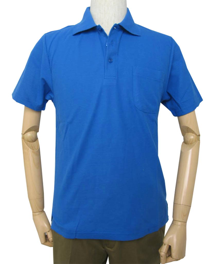 楽天市場】TOP JOHN 半袖ポロシャツ メンズ 鹿の子織り ブルー HP12 LL