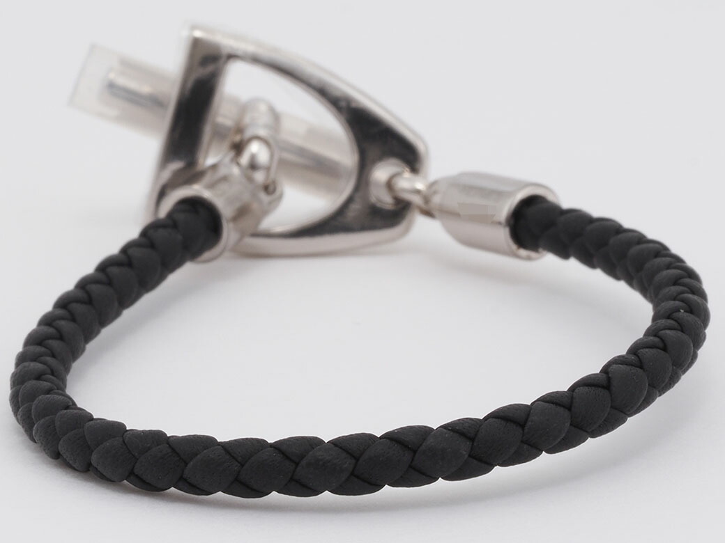 楽天市場】エルメス HERMES レザーブレスレット 黒 ブラック エトリエ