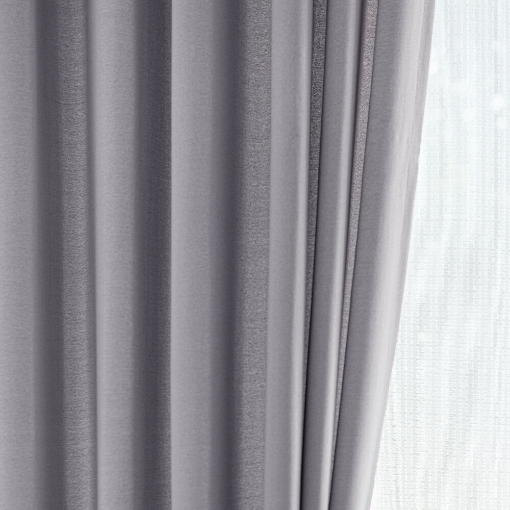 楽天市場】カーテン 4枚セット 激安 遮光カーテン 遮光3級 グレー 幅