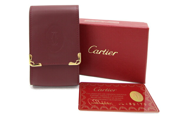 楽天市場】カルティエ タバコケース マスト L3000458 ボルドー