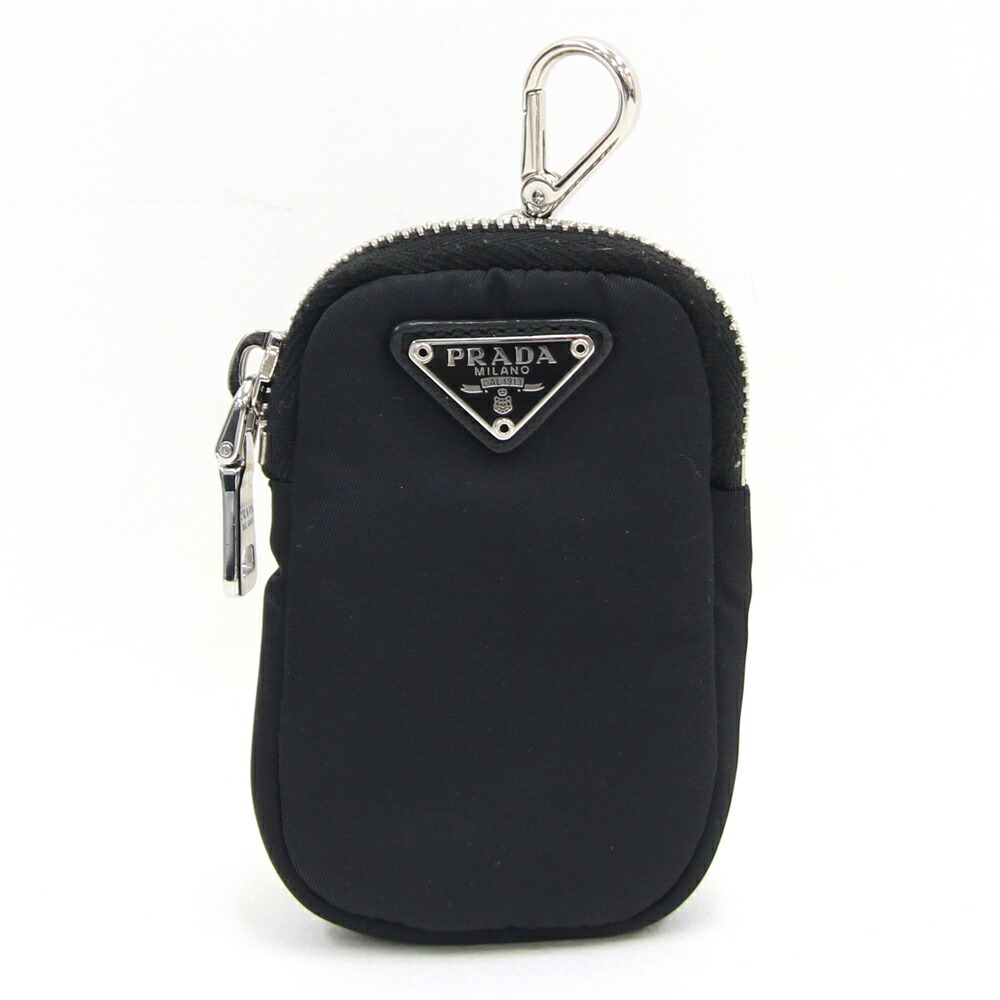 楽天市場】プラダ ポーチ 1TT119 ブラック ナイロン レザー 中古 小物