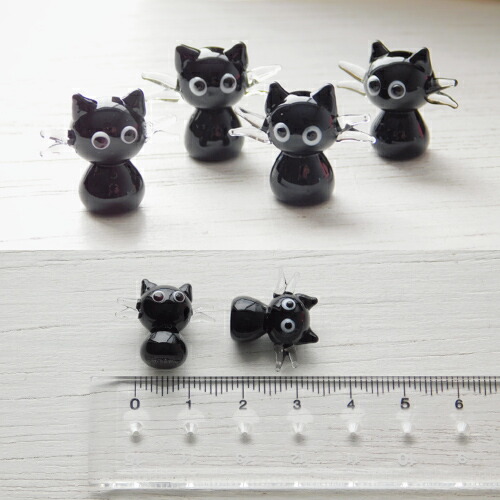 楽天市場】ガラス細工 黒猫 にゃんこ ねこ 全4種 ミニチュア ジオラマ