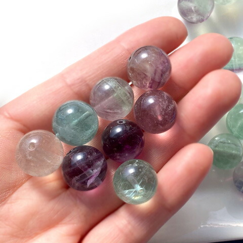 楽天市場】フローライト 蛍石 天然石 ビーズ パワーストーン 13mm 4個