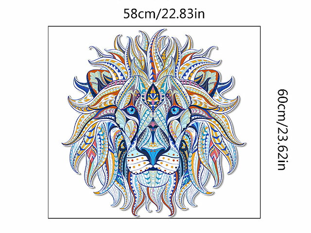 楽天市場】ライオン ウォールステッカー 1セット 4分割 エスニック