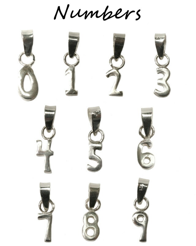 楽天市場】シルバー925 ラッキーナンバー 数字 ペンダントトップ