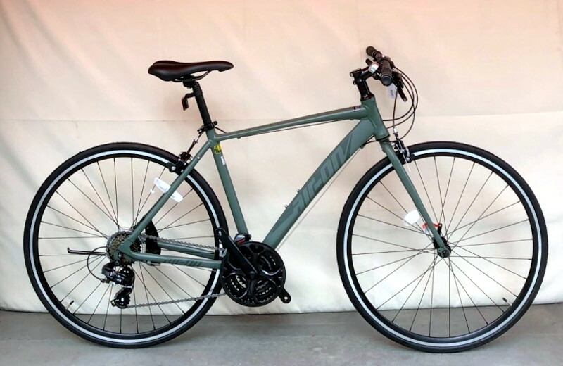 楽天市場】クロスバイク サカモト 700C エアーオン II (マットカーキ