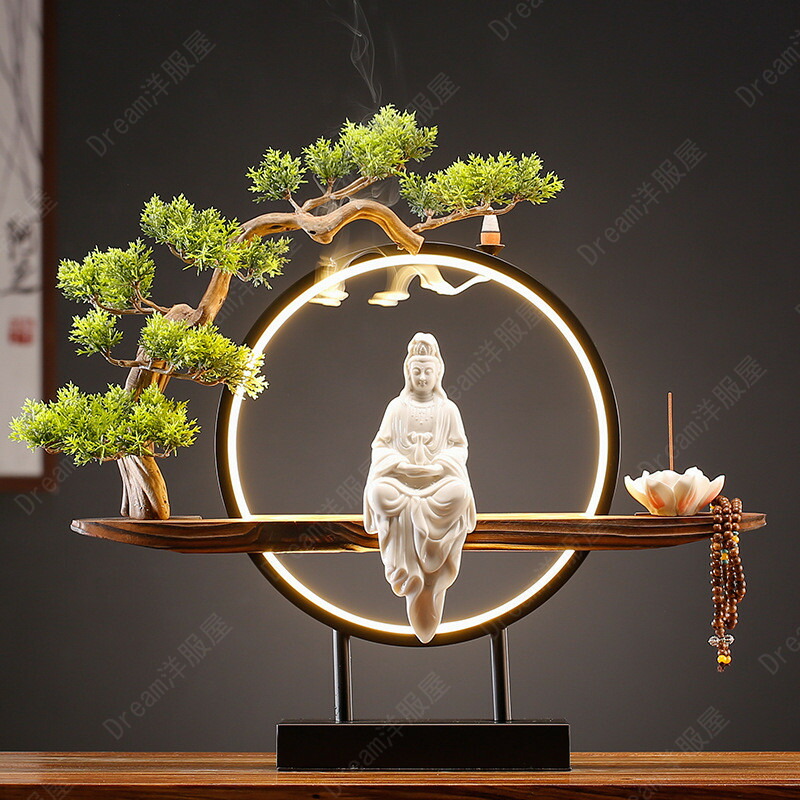 楽天市場】観音像 観世音菩薩 観自在菩薩 仏像 観音菩薩 LEDライト 迎