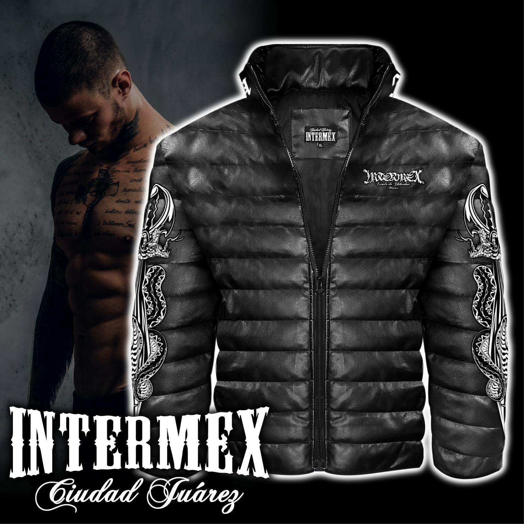 楽天市場】レザー調 中綿ジャケット 上着 服 海賊柄 INTERMEX ITM-099