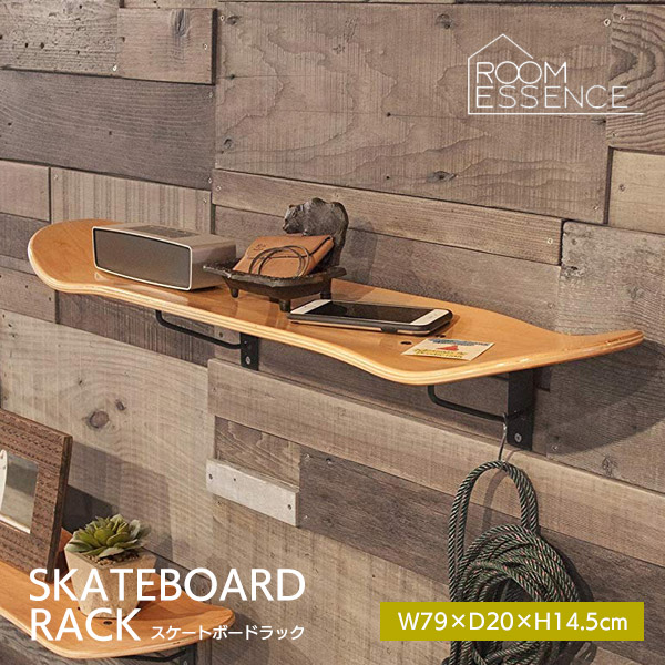楽天市場】スケートボード ラック 幅79cm ウォールラック 壁面収納