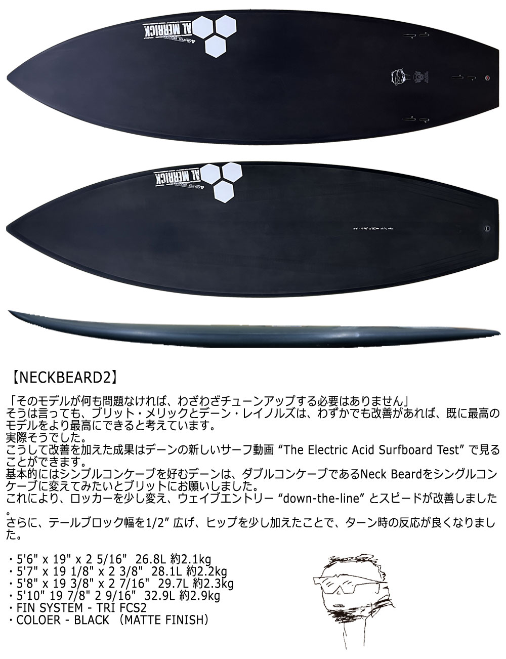 楽天市場】2024 THUNDERBOLT CHANNEL ISLANDS AL MERRICK NECKBEARD2