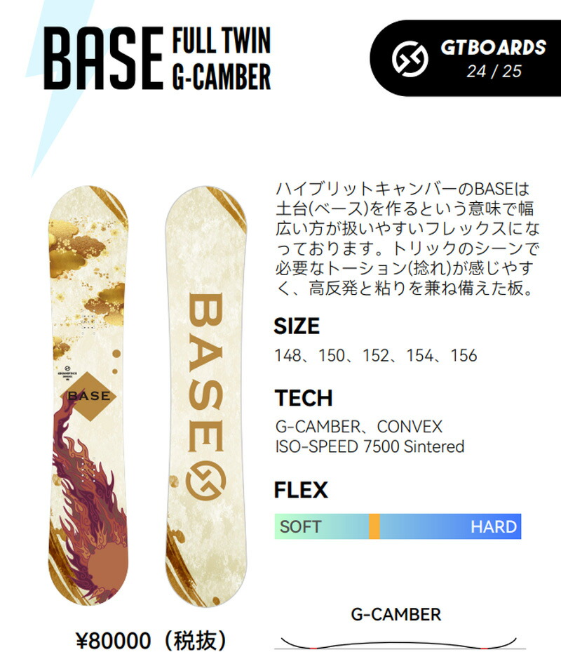 楽天市場】24-25 GT-SNOWBOARDS/ジーティー BASE ベース メンズ