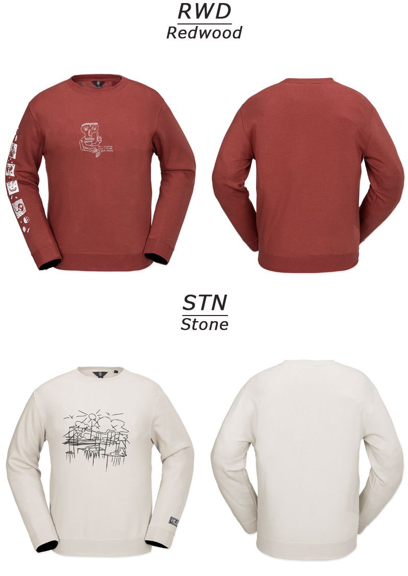 楽天市場】24-25 VOLCOM/ボルコム ESSENTIAL crew 着用説明動画 メンズ