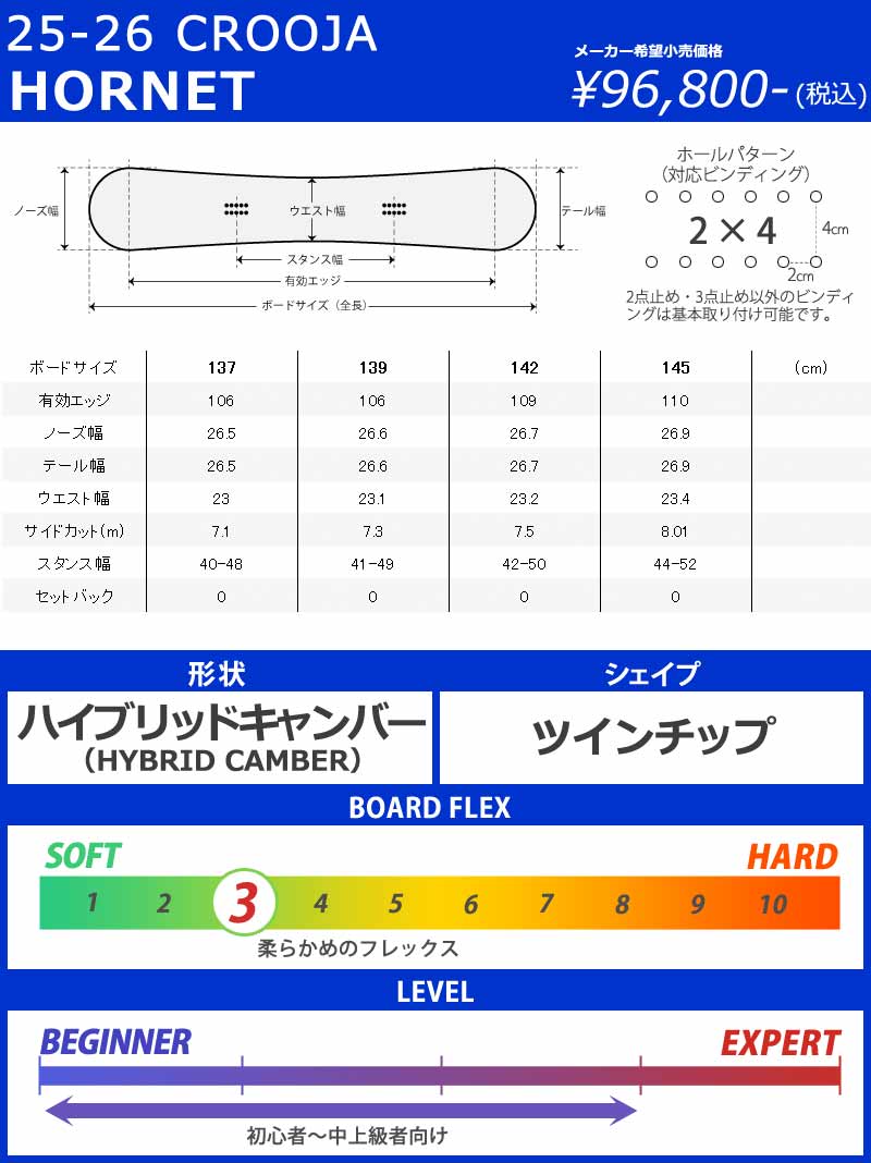 楽天市場】25-26 CROOJA/クロージャ HORNET ホーネット レディース