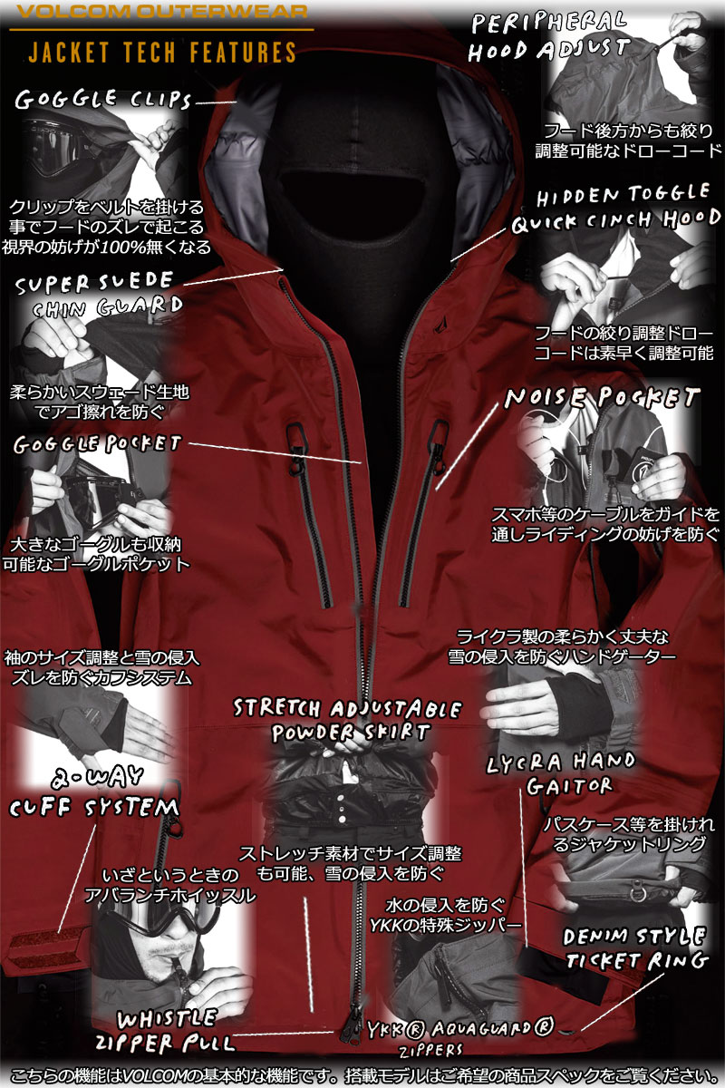 楽天市場】25-26 VOLCOM/ボルコム ANYOX GUIDE GORE PRO SHELL jacket