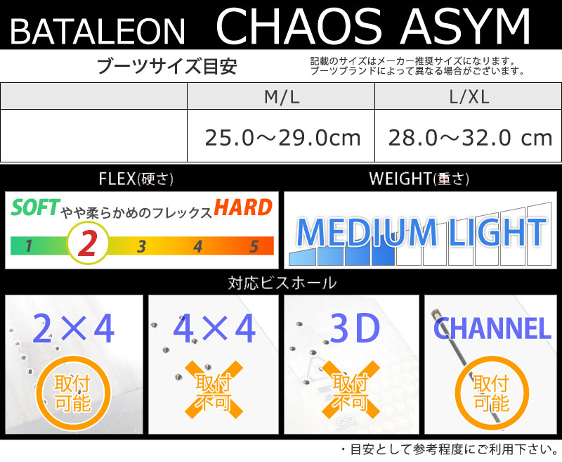 楽天市場】23-24 BATALEON / バタレオン CHAOS カオス メンズ