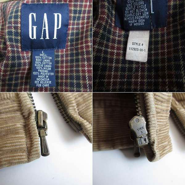 old gap コーデュロイジャケット 短丈 ボックスシルエット 90s GAP