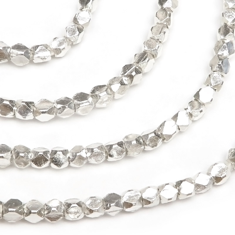 楽天市場】カレンシルバー キューブカット 2mm【1連販売】▽ シルバー