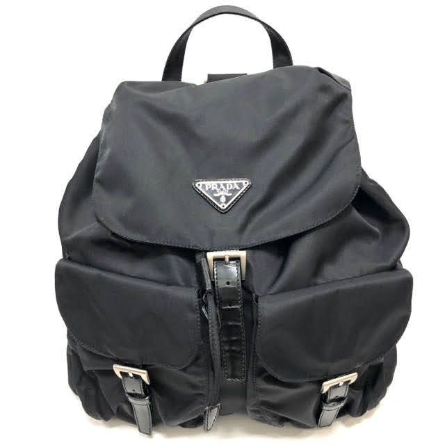 プラダ 三角ロゴ リュック バックパック ナイロン ブラック カード付き