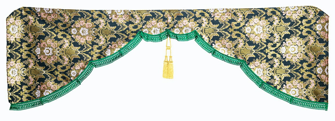 楽天市場】トラック 五右衛門カーテン 雅 花籠 m(2000×720mm) / L(2200