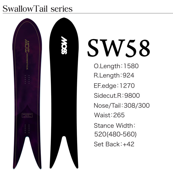 楽天市場】25-26 MOSS SNOWSTICK SW58 モス スノースティック 158cm