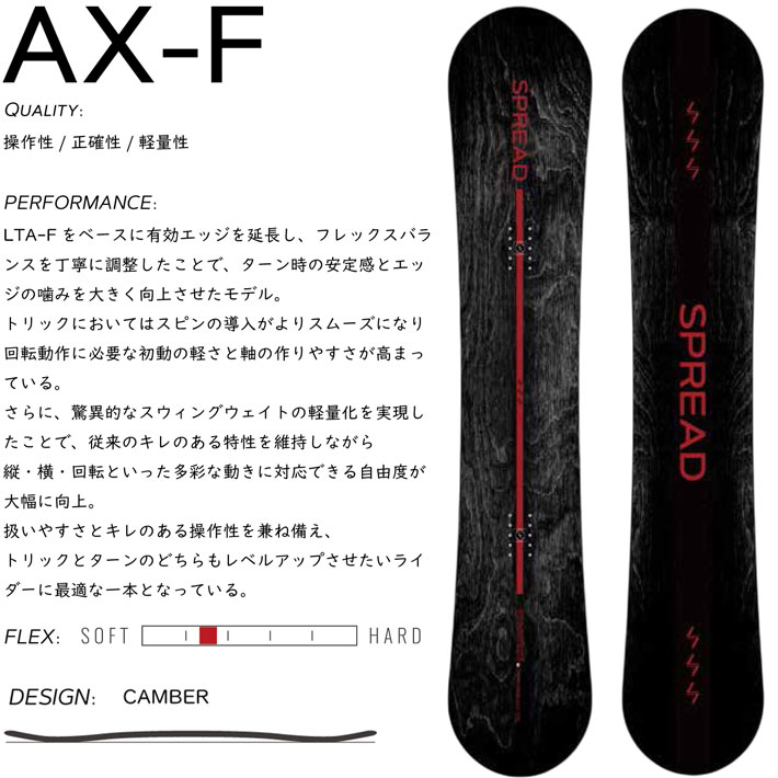 楽天市場】[予約商品] 26-27 スプレッド スノーボード SPREAD AX-F