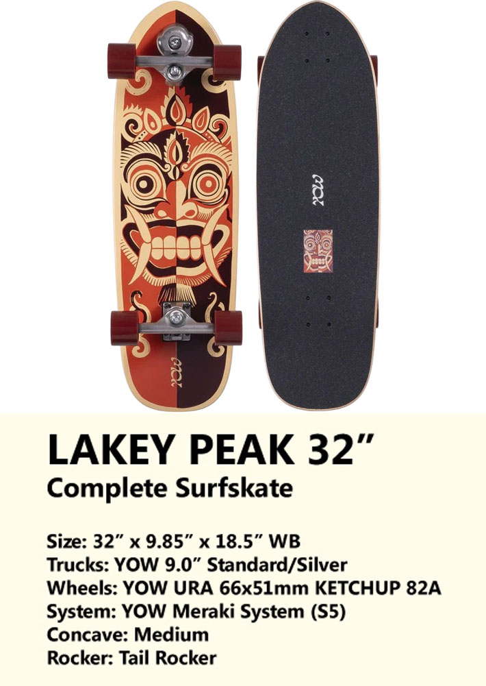 楽天市場】【購入特典付】YOW サーフスケート ヤウ LAKEY PEAK 32