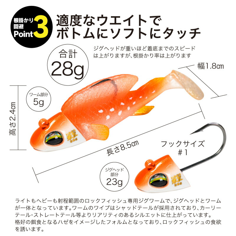 楽天市場】根がかり激減 岩王 04銀平 4個セット ロックフィッシュ 爆釣