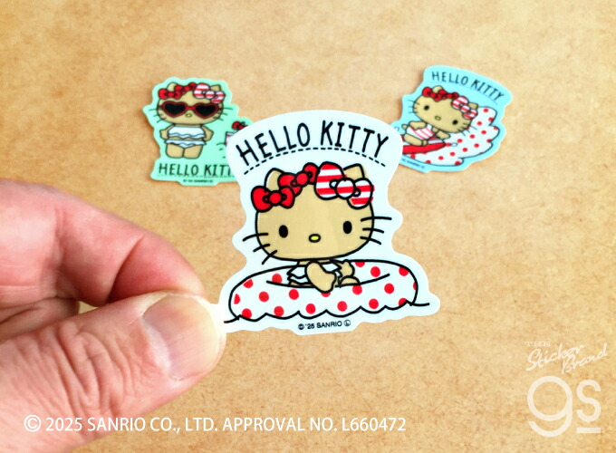楽天市場】日焼けハローキティ ダイカットミニステッカー サーフィン