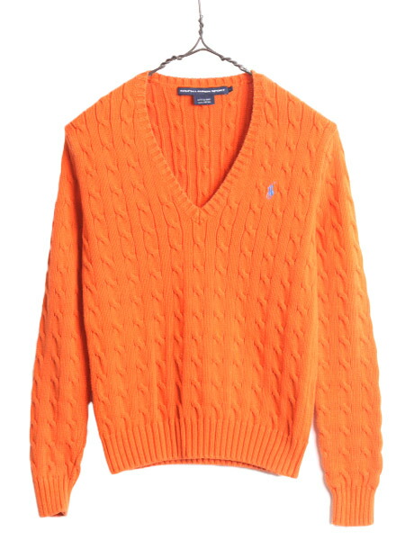 楽天市場】ラルフローレン Vネック コットン ケーブル ニット セーター