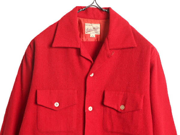 楽天市場】50s ☆ 無地 ループ留め オープンカラー 長袖 ウール シャツ