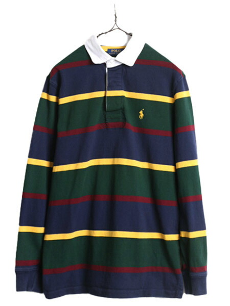 楽天市場】ポロ ラルフローレン ボーダー 長袖 ラガー シャツ メンズ S