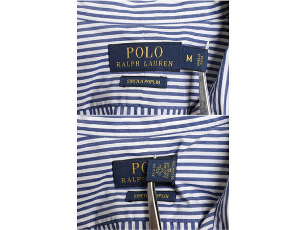 楽天市場】ポロ ラルフローレン ストライプ 長袖 シャツ メンズ M