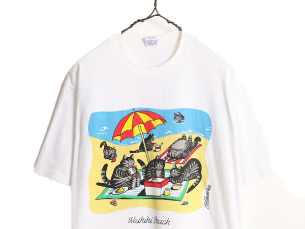 楽天市場】80s USA製 クリバンキャット イラスト 両面 プリント T