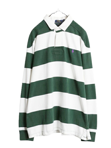 楽天市場】ポロ ラルフローレン ワイド ボーダー 長袖 ラガー シャツ