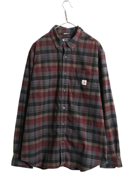 楽天市場】US企画 カーハート チェック ボタンダウン 長袖 フランネル