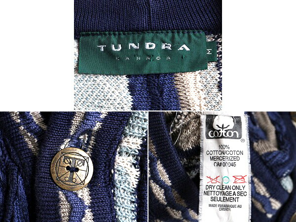 楽天市場】90's カナダ製 オールド □ TUNDRA 3D 立体編み クルー