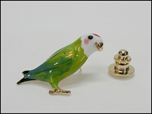 楽天市場】ラペルピン メンズ スワロフスキー 緑 セキセイインコ 鳥