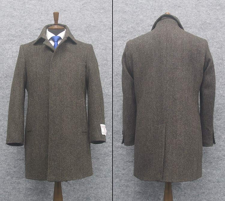 楽天市場】英国生地 [Harris Tweed]ハリスツイード ステンカラーコート