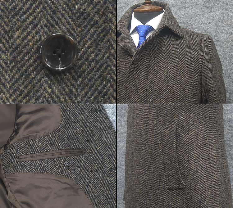 楽天市場】英国生地 [Harris Tweed]ハリスツイード ステンカラーコート